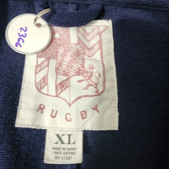 Men's Navy Blazer with Embroidered Patch - Picture 2 of 4